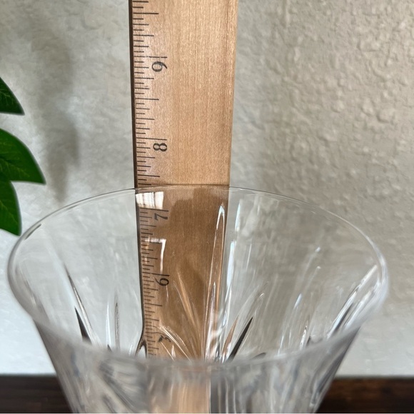 Cristal de Flandre Set of 2 Wine Crystal Stemware Salzburg Pattern Clear Glass - Picture 7 of 8